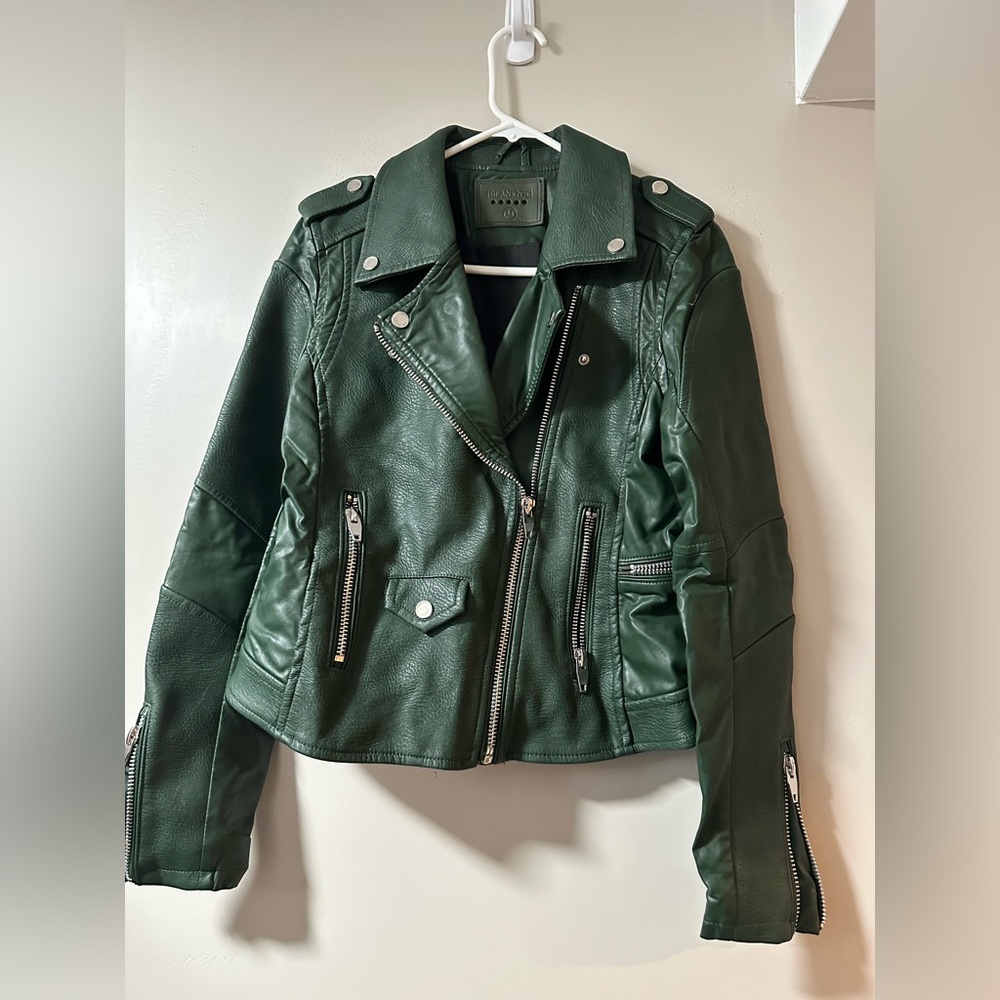 Forest green BLANKNYC moto jacket